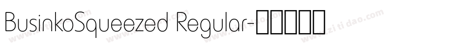 BusinkoSqueezed Regular字体转换